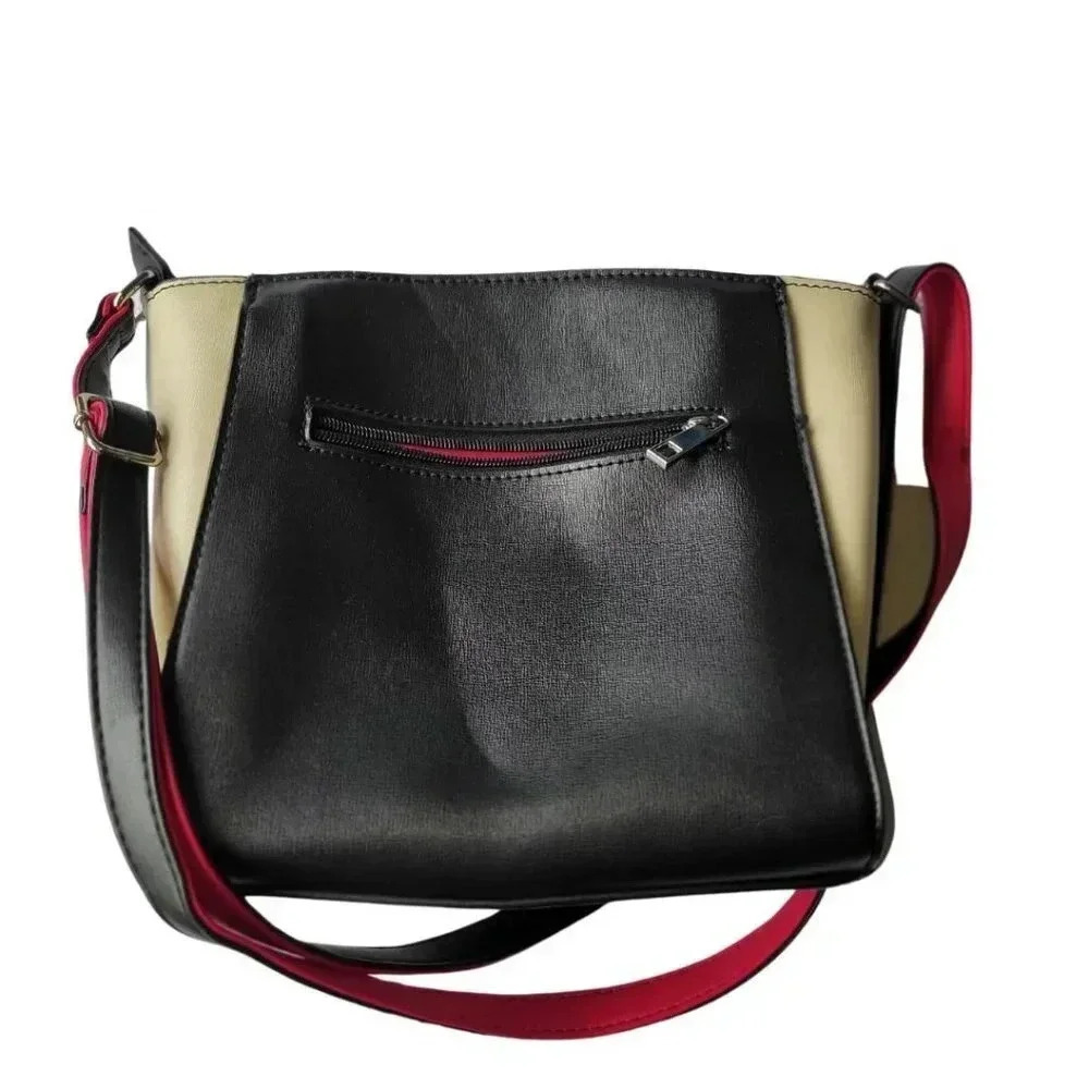 Mia & Luca Black, pink, tan tri-colored purse shoulder bag